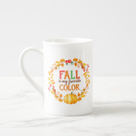 Taza De Porcelana El otoño es mi color favorito Hojas de otoño Calab