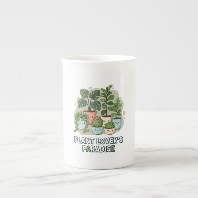 Taza De Porcelana El paraíso de la planta Lover (Frente)