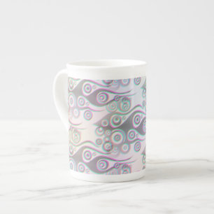 Taza De Porcelana El patrón de las llamas y los círculos del tatuaje