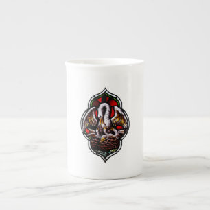 Taza De Porcelana El pelícano en su piedad Símbolo eucarístico
