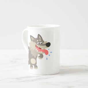 Taza De Porcelana El Personalizado  Lobo Hueso Chino Mug