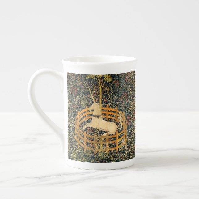Taza De Porcelana El unicornio en cautiverio (Izquierda)