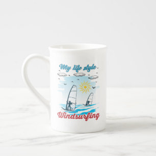 Taza De Porcelana El Windsurf es mi estilo de vida