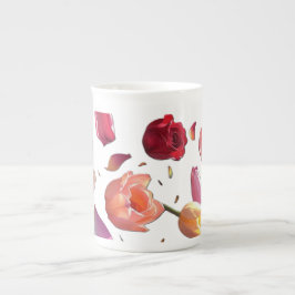 Taza De Porcelana Elegant Scattered Floral Petal Mug | Modern Mug