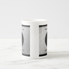 Taza De Porcelana Elegante 11ª celebración del Aniversario del Boda