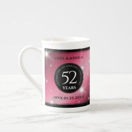 Taza De Porcelana Elegante 52° Aniversario del Boda de Ruby