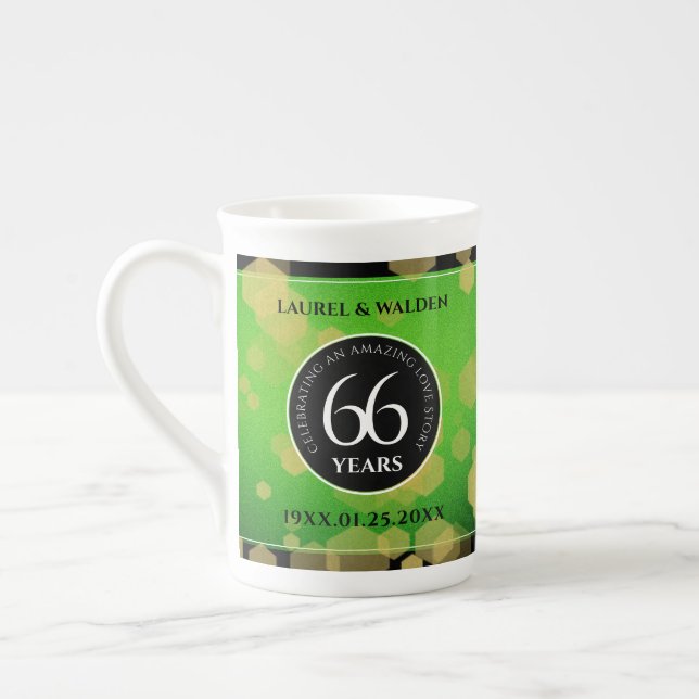 Taza De Porcelana Elegante 66º aniversario del Boda Titanita (Izquierda)