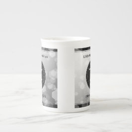 Taza De Porcelana Elegante 70° Aniversario del Boda Platino