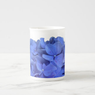 Taza De Porcelana Elegante Blue periwinkle hidrangeas florales