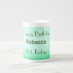 Taza De Porcelana Elegante cumpleaños número 101 personalizado