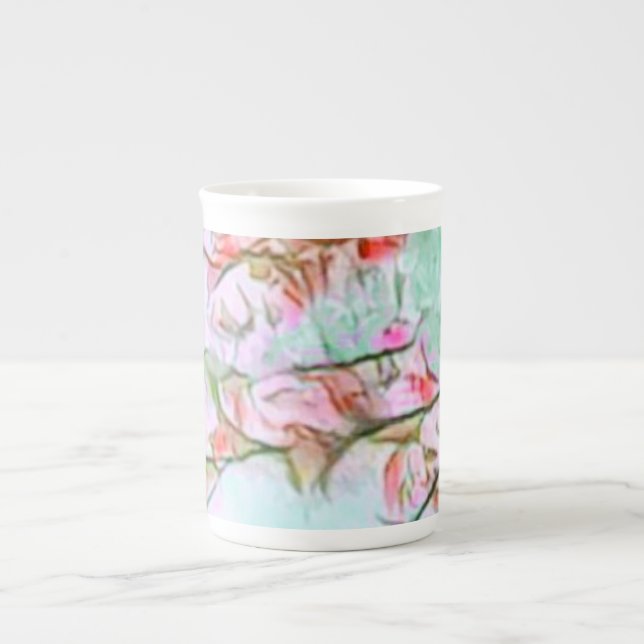 Taza De Porcelana Elegante florecimiento de cerezos Especialidad Hue (Frente)