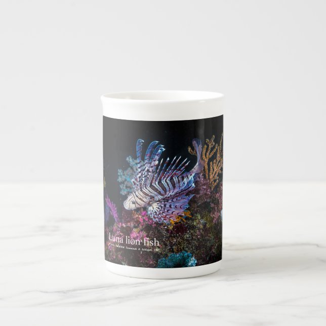Taza De Porcelana Elegante Lionfish (Frente)