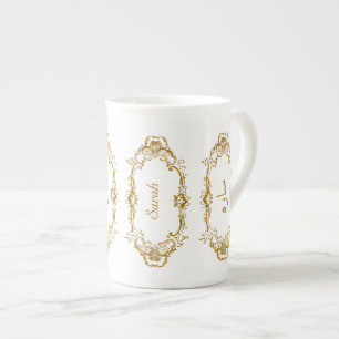 Taza De Porcelana Elegante nombre árabe e inglés