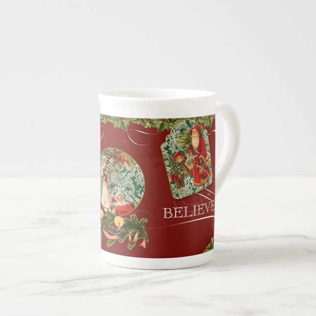 Taza De Porcelana Elegante Santa Nicolás cree cosecha de nata (Derecha)