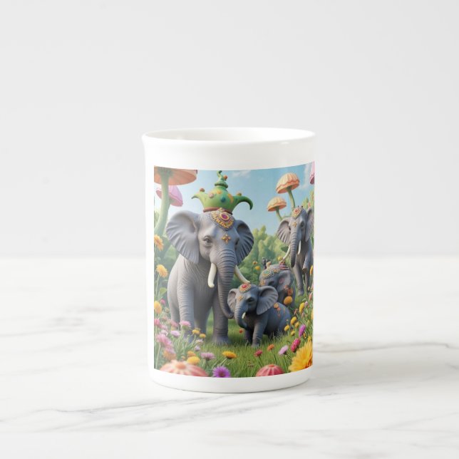 Taza De Porcelana Elephant colourful whimsical mug (Frente)