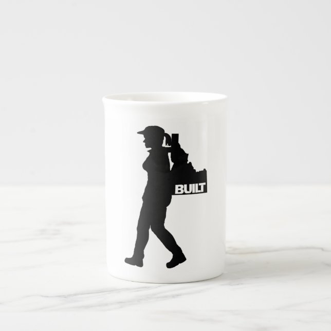 Taza De Porcelana Ella está mochillando Idaho (Frente)