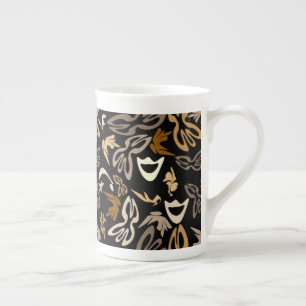 Taza De Porcelana Elves, Butterflies and Masks 2