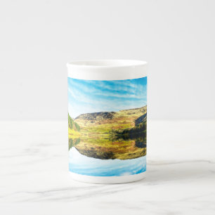Taza De Porcelana Embalse Dovestone en invierno Mug de especialidad