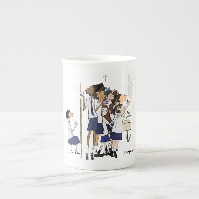 Taza De Porcelana En el lavabo (Frente)