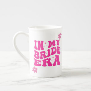 TAZA DE PORCELANA EN MI BRIDE ERA BOMBA DE DISEÑO ROSA
