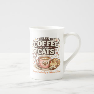 Taza De Porcelana Enfermera del Turno de Noche: Gatos, Café y Pata P