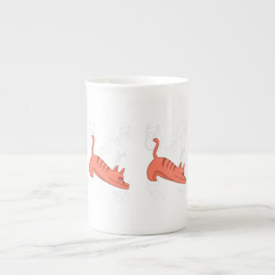 Taza De Porcelana Es hora de estirar la tetera de café de dos tonos