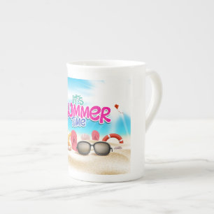 Taza De Porcelana Es la hora del verano