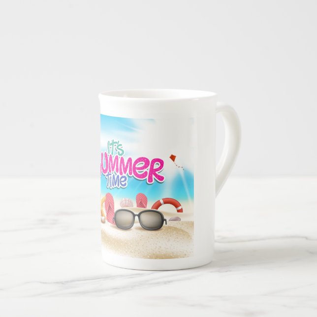 Taza De Porcelana Es la hora del verano (Derecha)