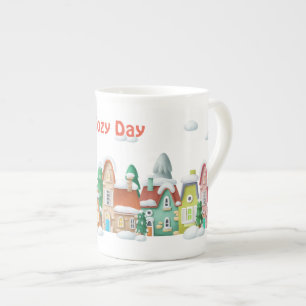 Taza De Porcelana Escena de invierno