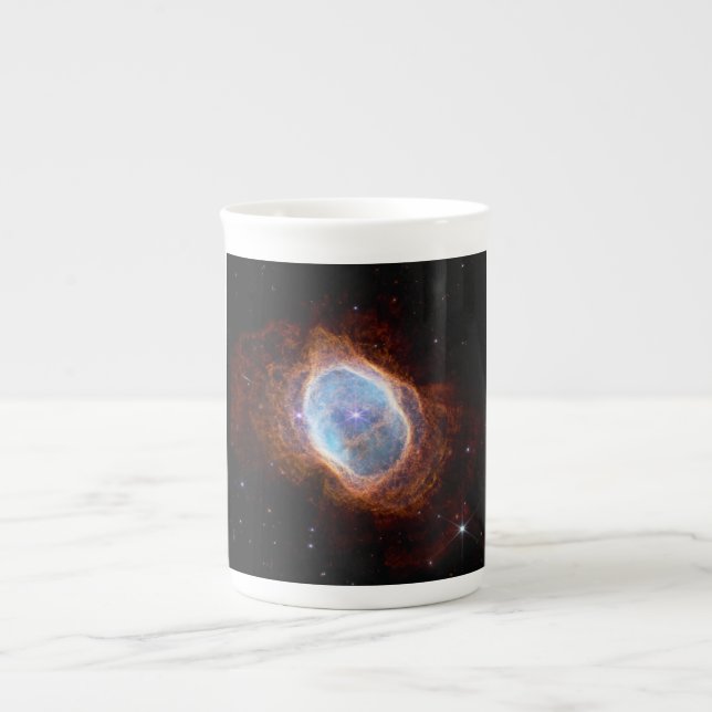 Taza De Porcelana Espacio nebuloso del anillo meridional Telescopio  (Frente)