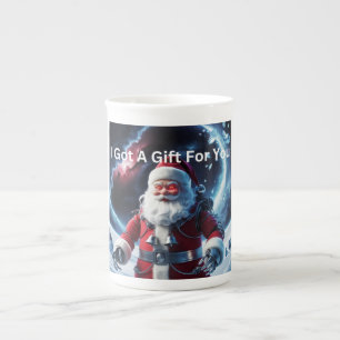 Taza De Porcelana espeluznante Robot Santa