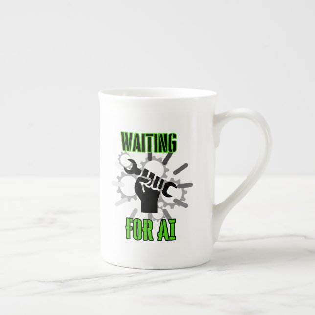 Taza De Porcelana Esperando a AI.w (Derecha)