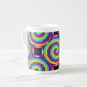 Taza De Porcelana Espiral arcoiris de Kenneth Yoncich