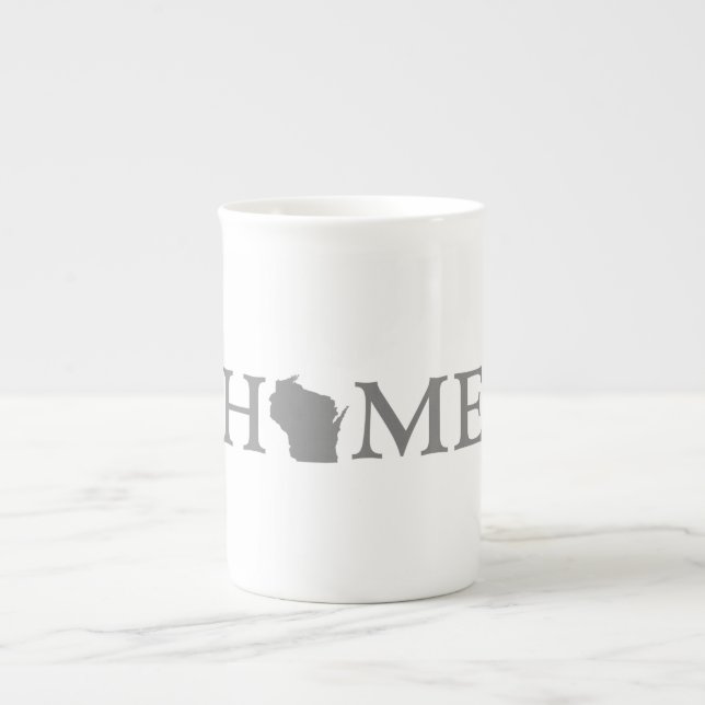 Taza De Porcelana Estado de origen de Wisconsin (Frente)