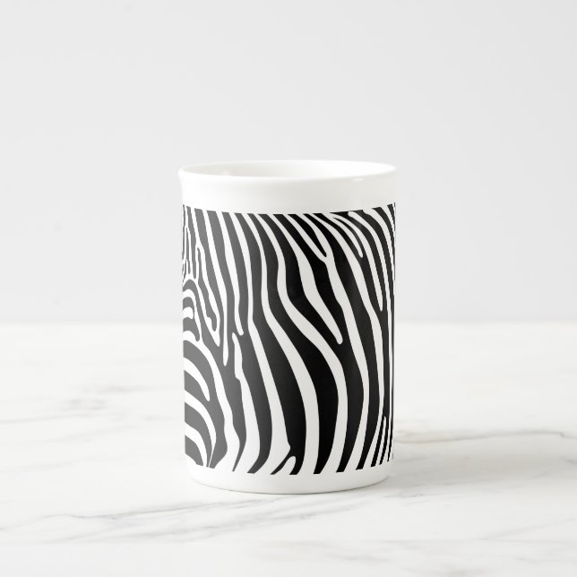 Taza De Porcelana Estampado animal zebra (Frente)