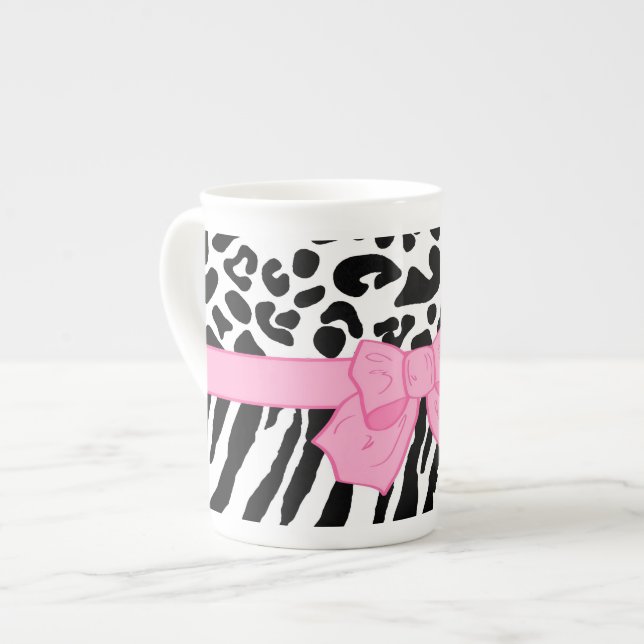 Taza De Porcelana Estampado de animales femenino de la cebra del (Izquierda)