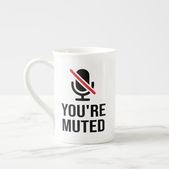 Taza De Porcelana estás mudo, silenciado (Izquierda)