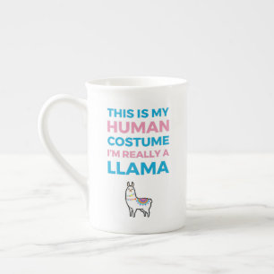 Taza De Porcelana Este es mi disfraz de humano - Edición Llama I