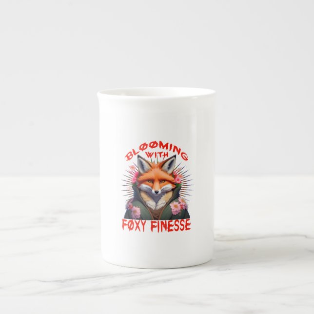 Taza De Porcelana Estética de la moda de Fox en auge (Frente)