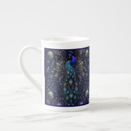 Taza De Porcelana Estilo de pavo real