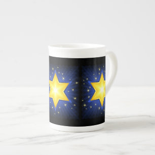 Taza De Porcelana Estrella de David