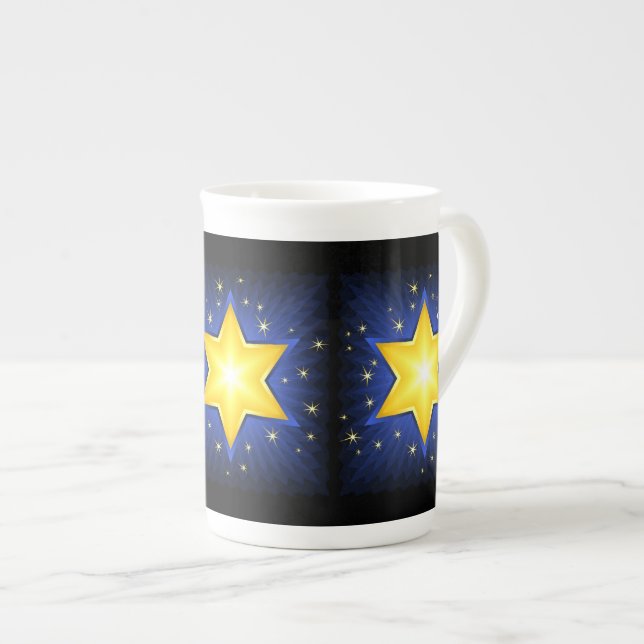 Taza De Porcelana Estrella de David (Derecha)