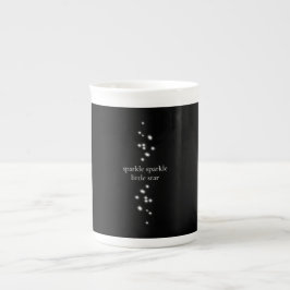 Taza De Porcelana Estrella de espárrago Estrella de luz negra