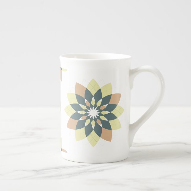 Taza De Porcelana Estrellas geométricas modernas elegantes (Derecha)
