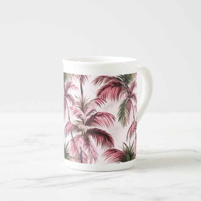 Taza De Porcelana Ethereales Rosé-Palmenmuster (Derecha)