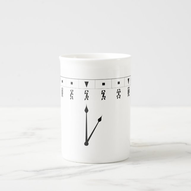Taza De Porcelana Ethiopian Numeral Clock (Frente)