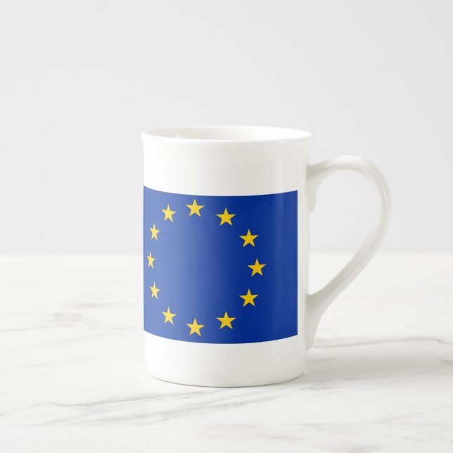 Taza De Porcelana Europa estandarte (Derecha)