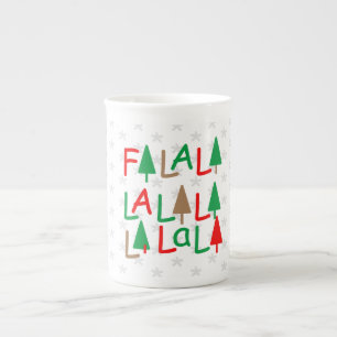 Taza De Porcelana FaLaLaLa... Mug de especialidad verde simple