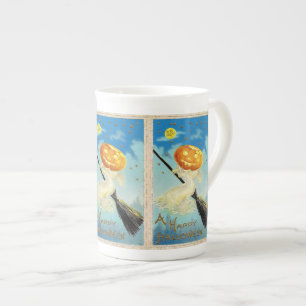 Taza De Porcelana Falln Happy Halloween Pumpkin Witch