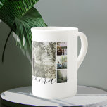 Taza De Porcelana Familia de Collage de fotos de texto y fotografía<br><div class="desc">Haz una familia personalizada Foto de mantenimiento de porción china mug de Ricaso - agrega tus propias fotos y texto - collage de fotos obsequios</div>